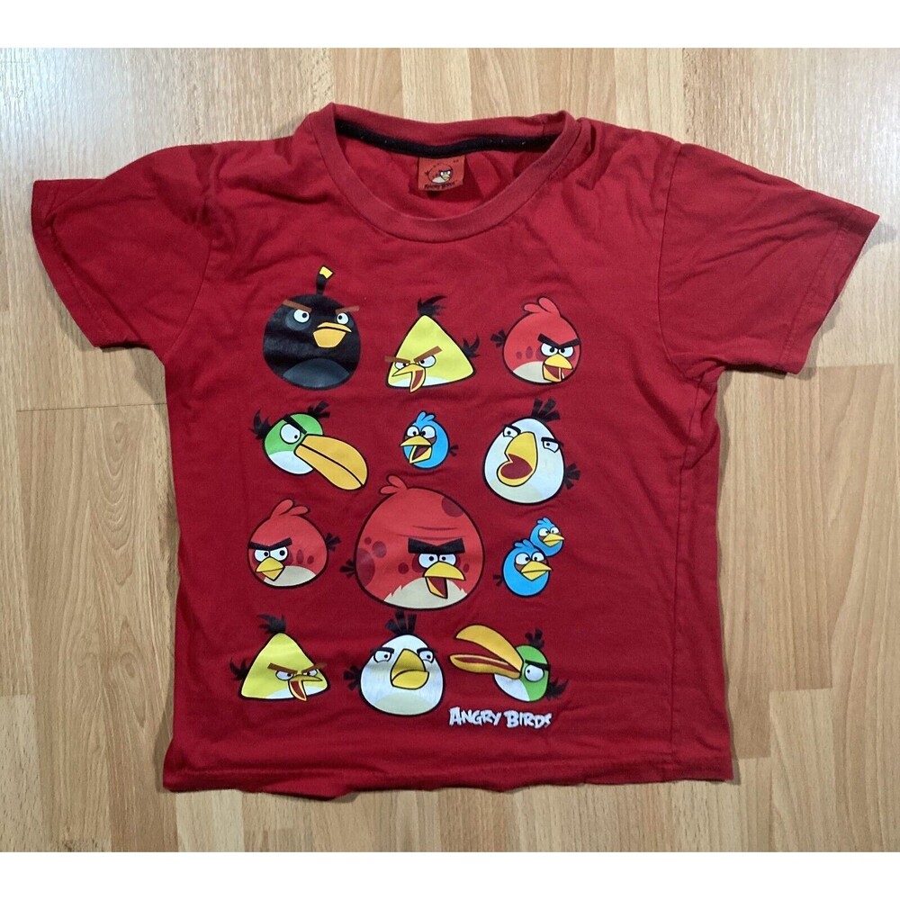 Angry Birds Characters • Red Graphic Tee T-Shirt (Youth Size 10/M) • 2009-2012
